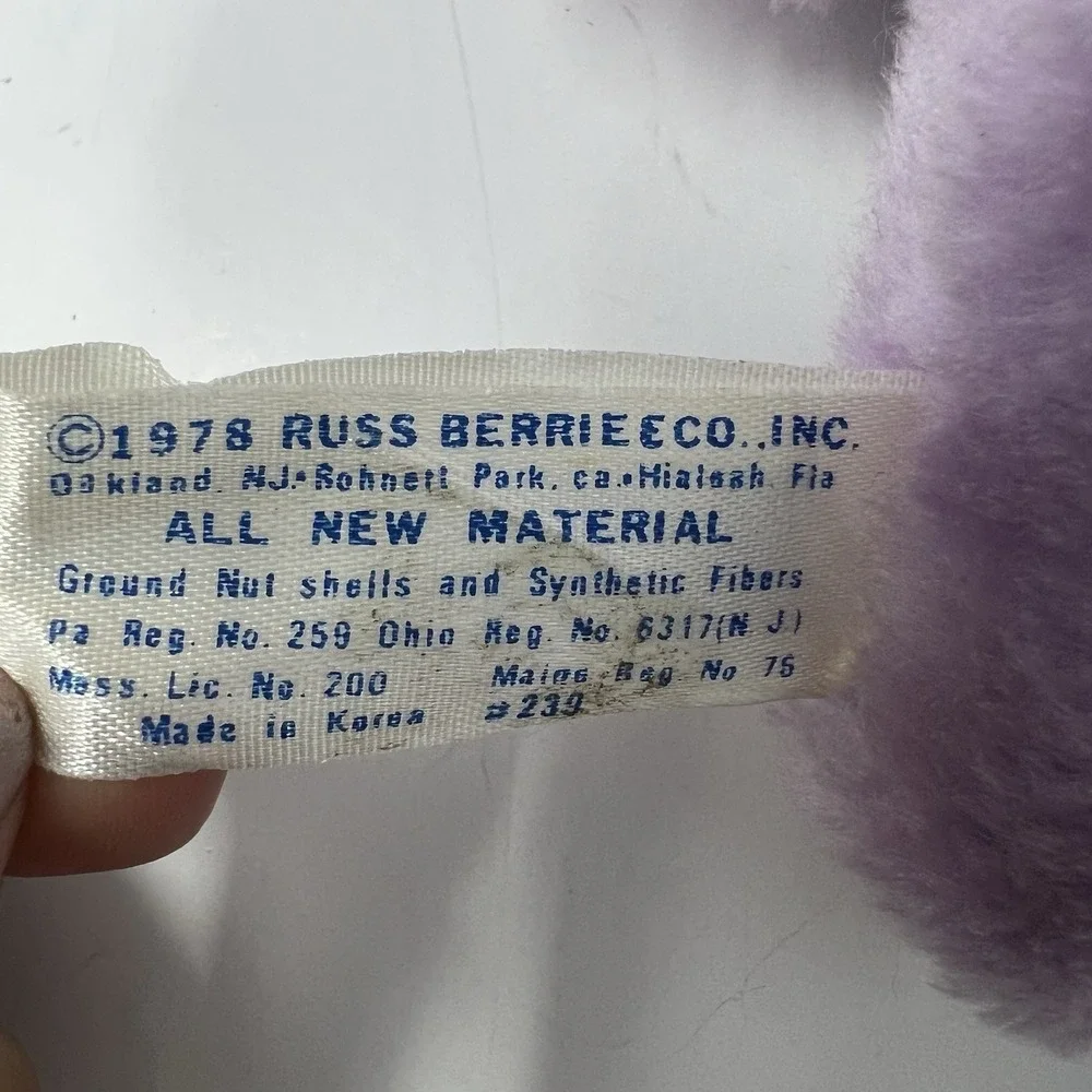 Russ Thumb‎ Sucking Bunny Luv Doll Plush Purple 5